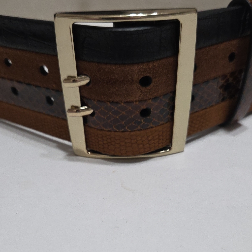 White House Black Market Brown and Black Belt Bag